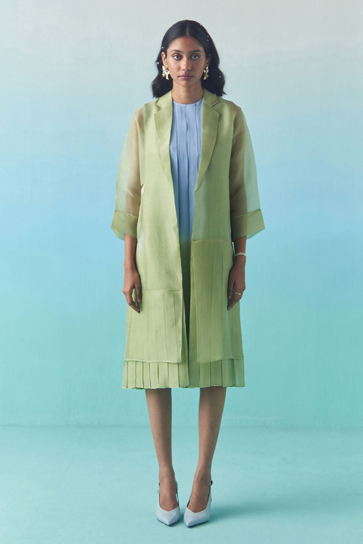 Blossom & Bud Panelled Overlay- Green