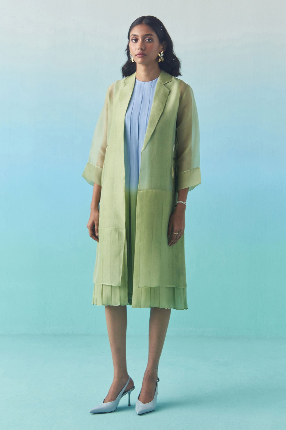 Blossom & Bud Panelled Overlay- Green