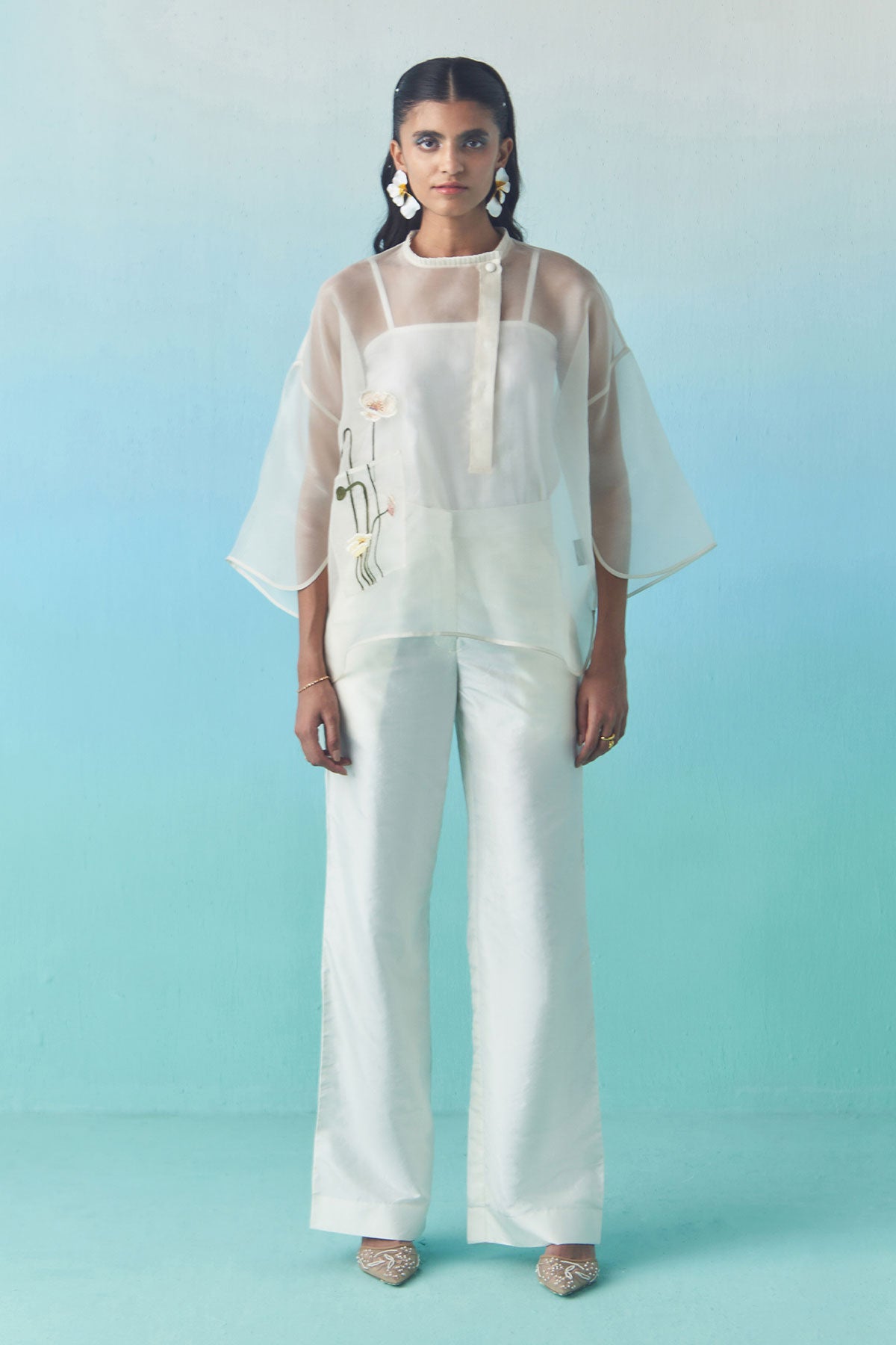 Sheer Summer Bloom Top