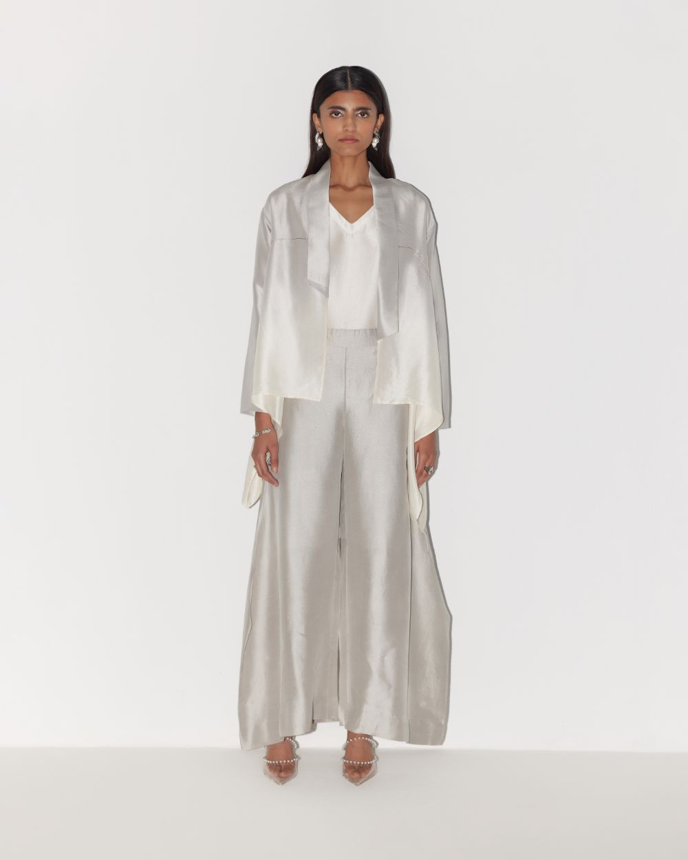 Ombre Grey Silk Coords