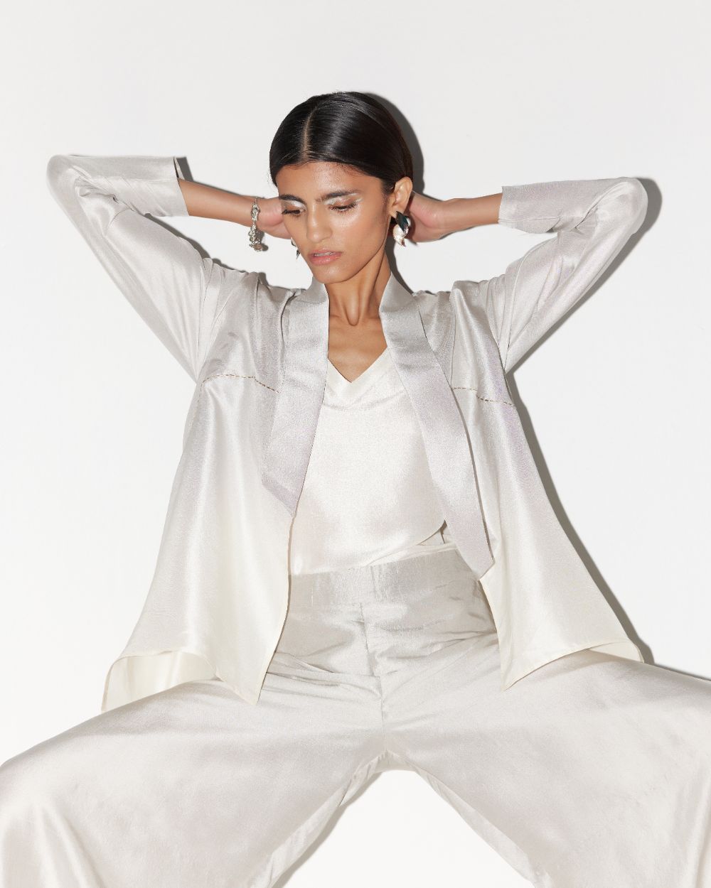 Ombre Grey Silk Coords