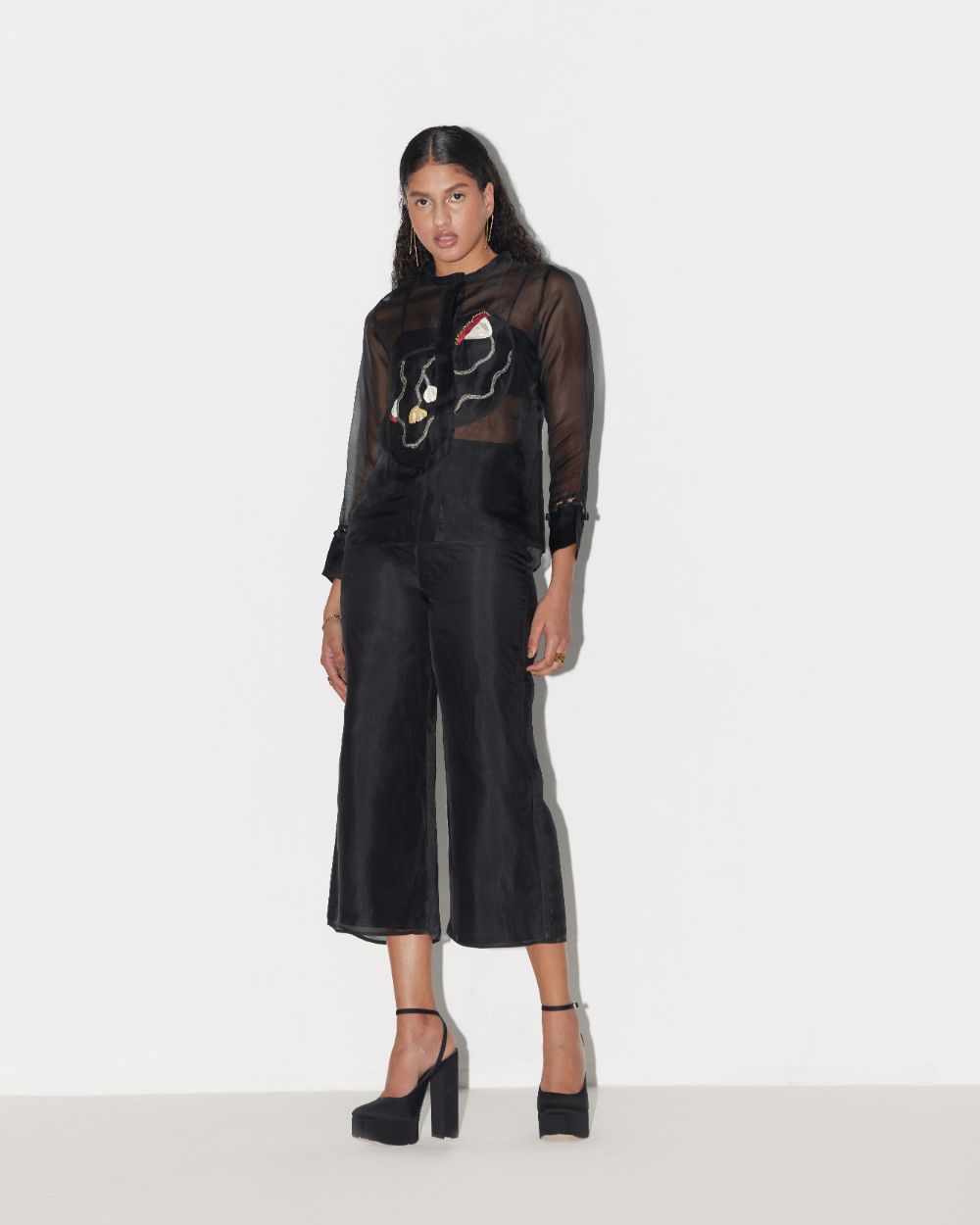Black Organza Culottes
