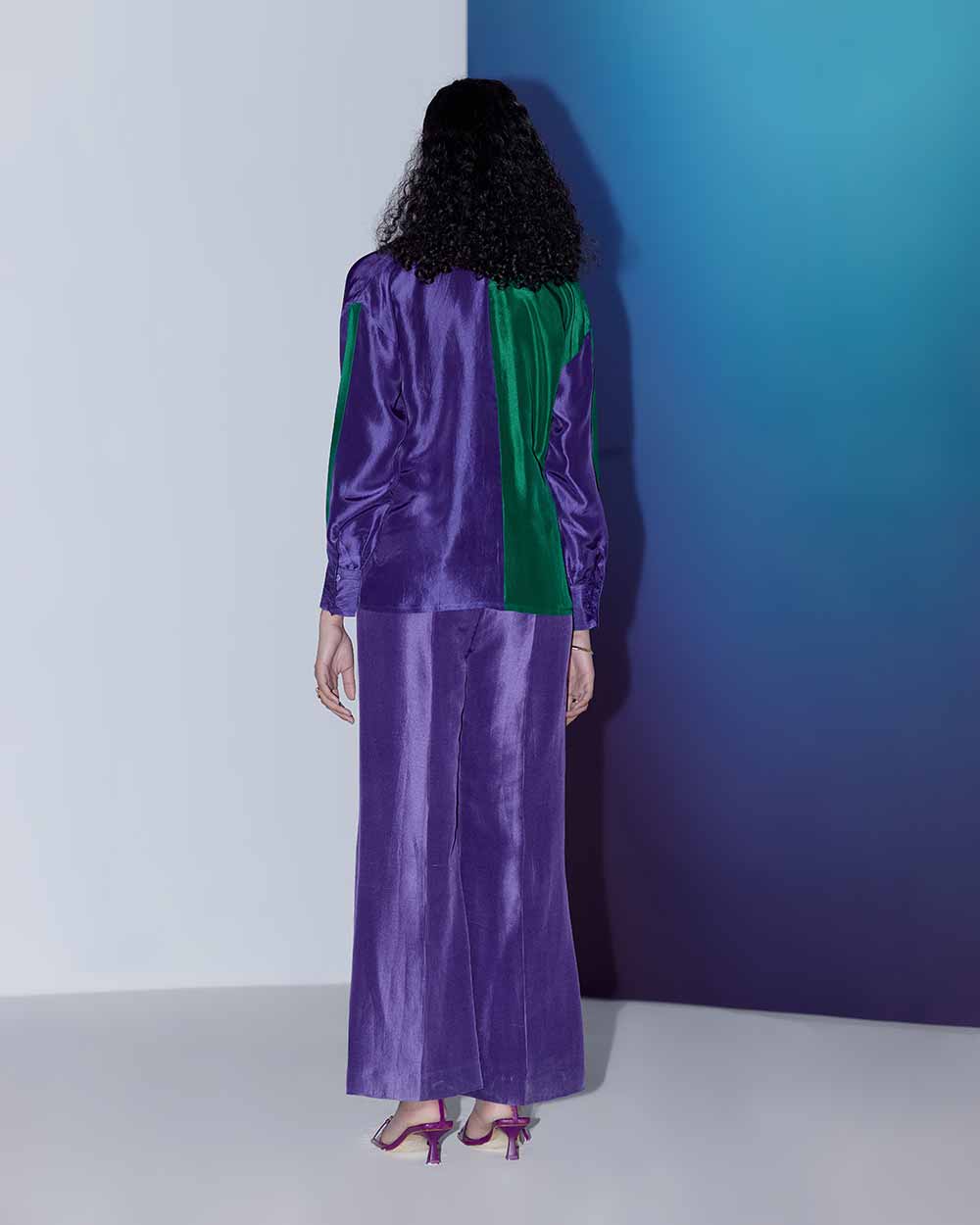 Dual Tone Shirt - Purple & Green