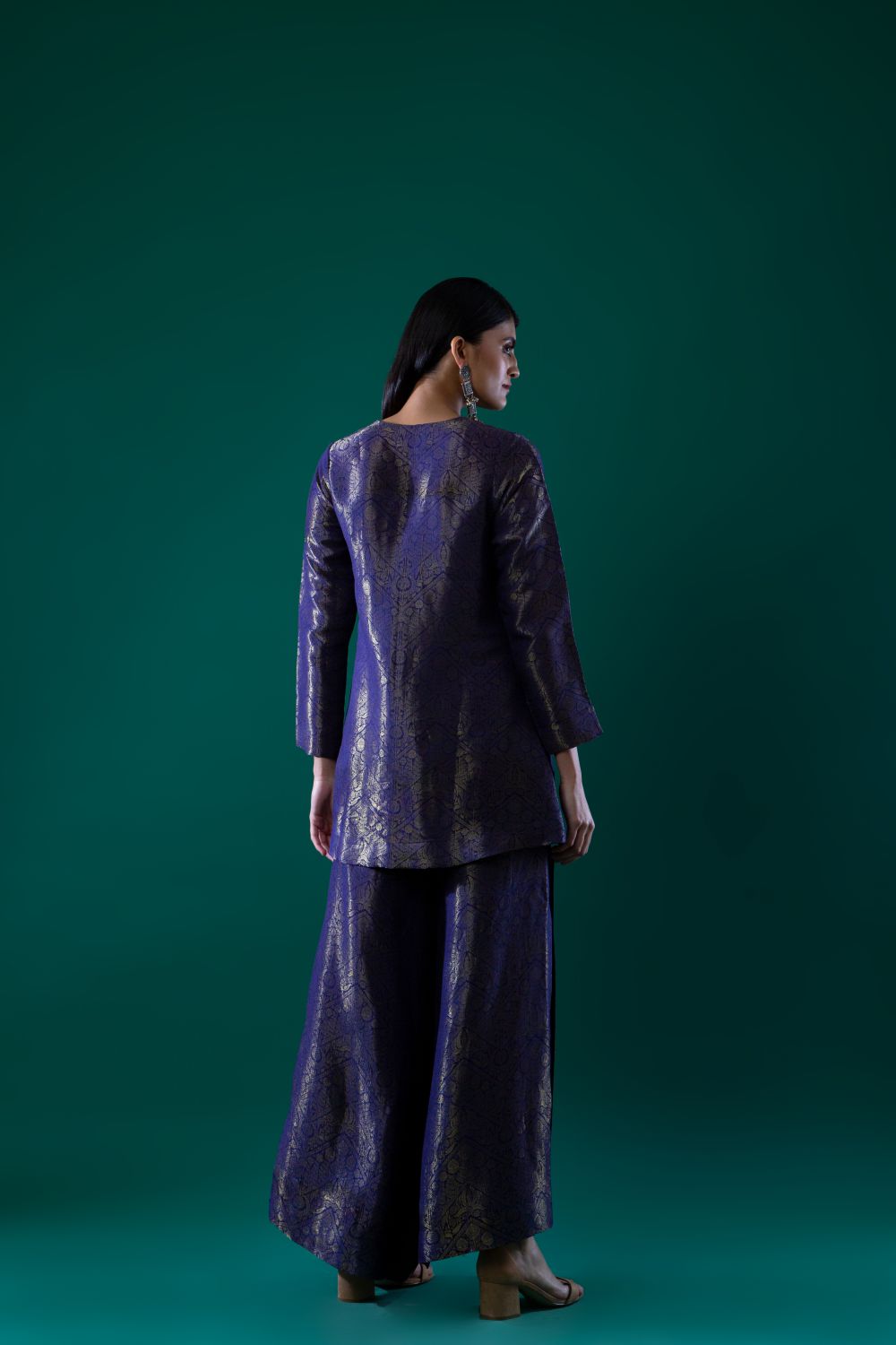 Violet Brocade Trousers