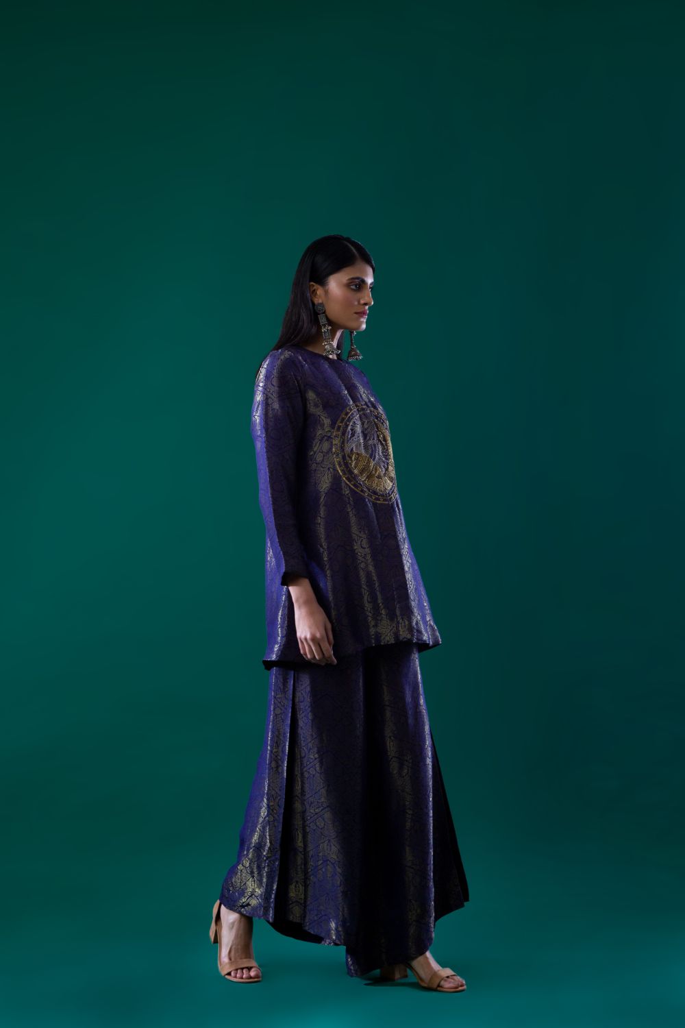 Violet Brocade Trousers