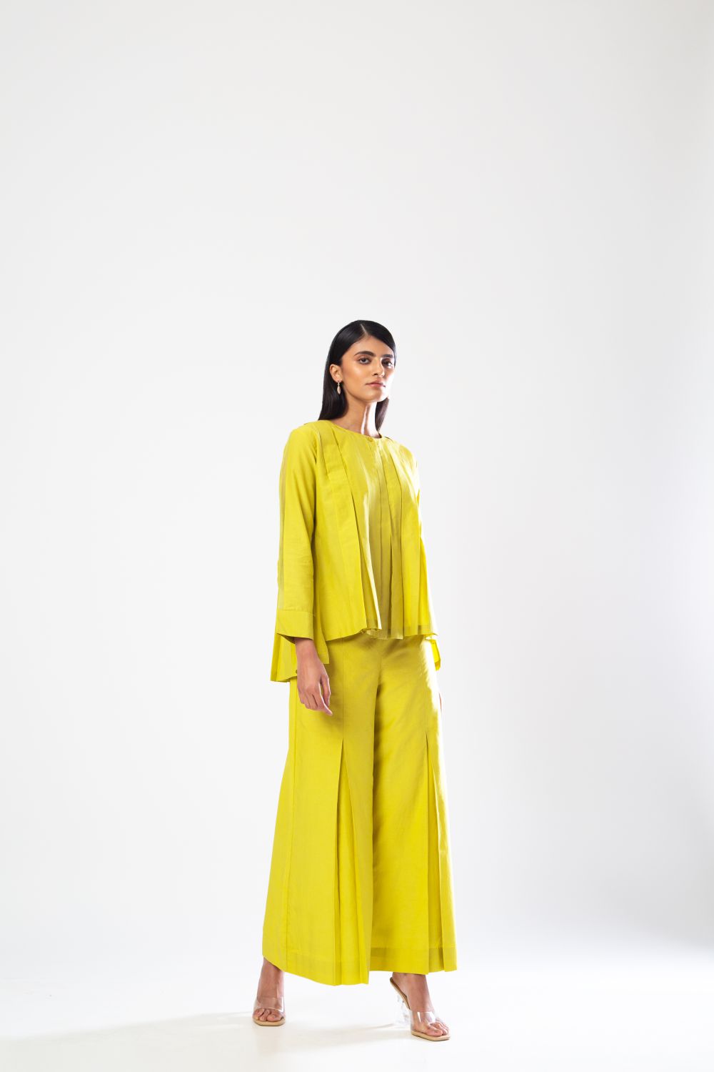 Lime Green Box-Pleat Co-Ords