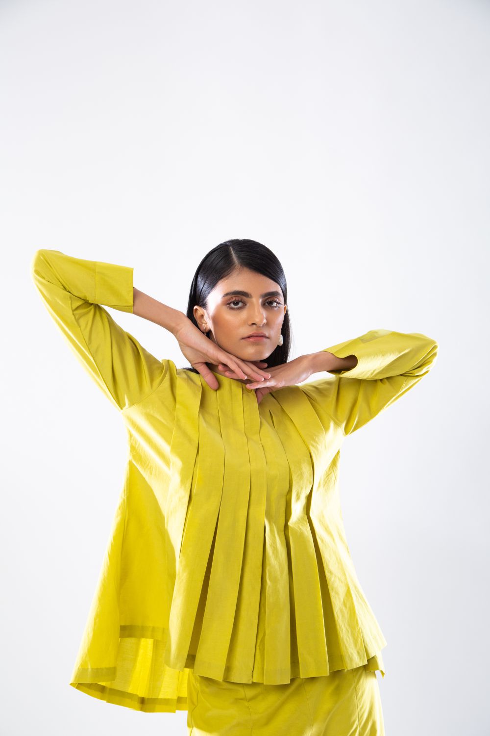 Lime Green Box-Pleat Co-Ords