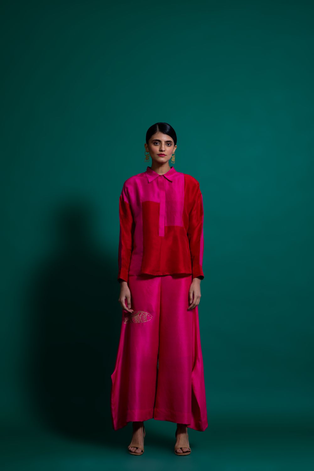 Dual Tone Silk Shirt