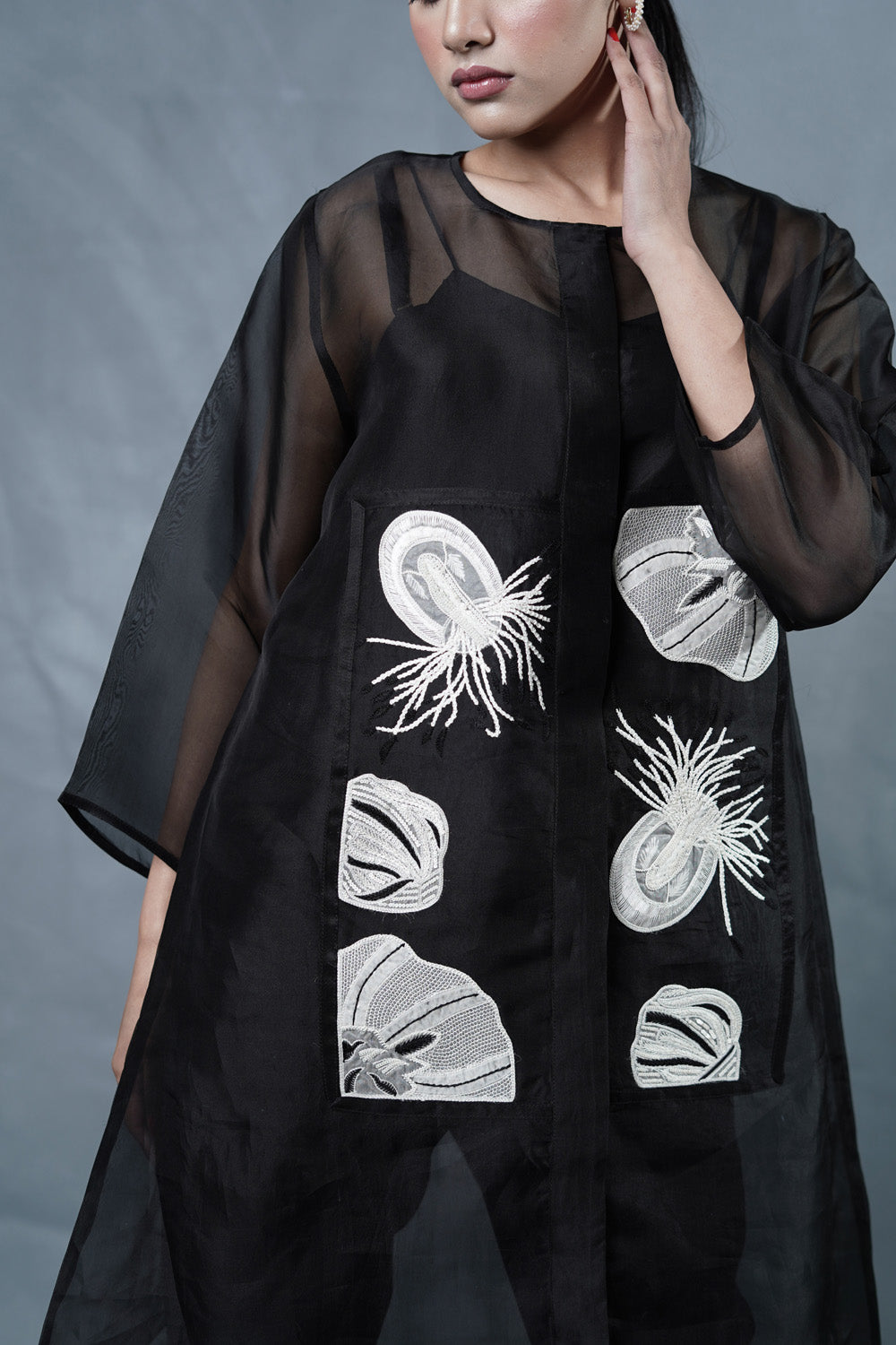 Marine Kurta Set- Black