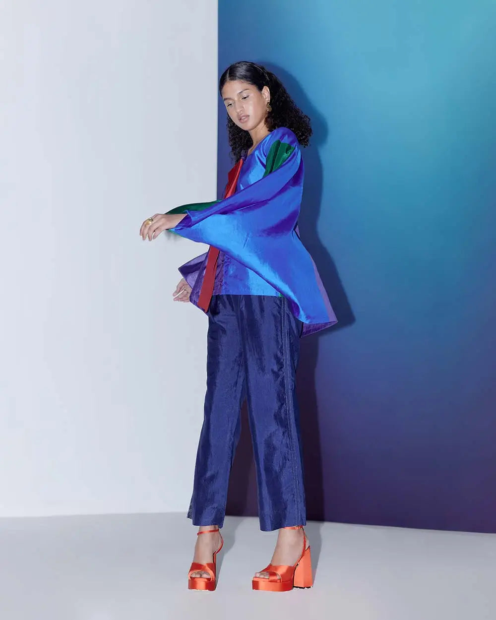 Dawn Color Block Cape