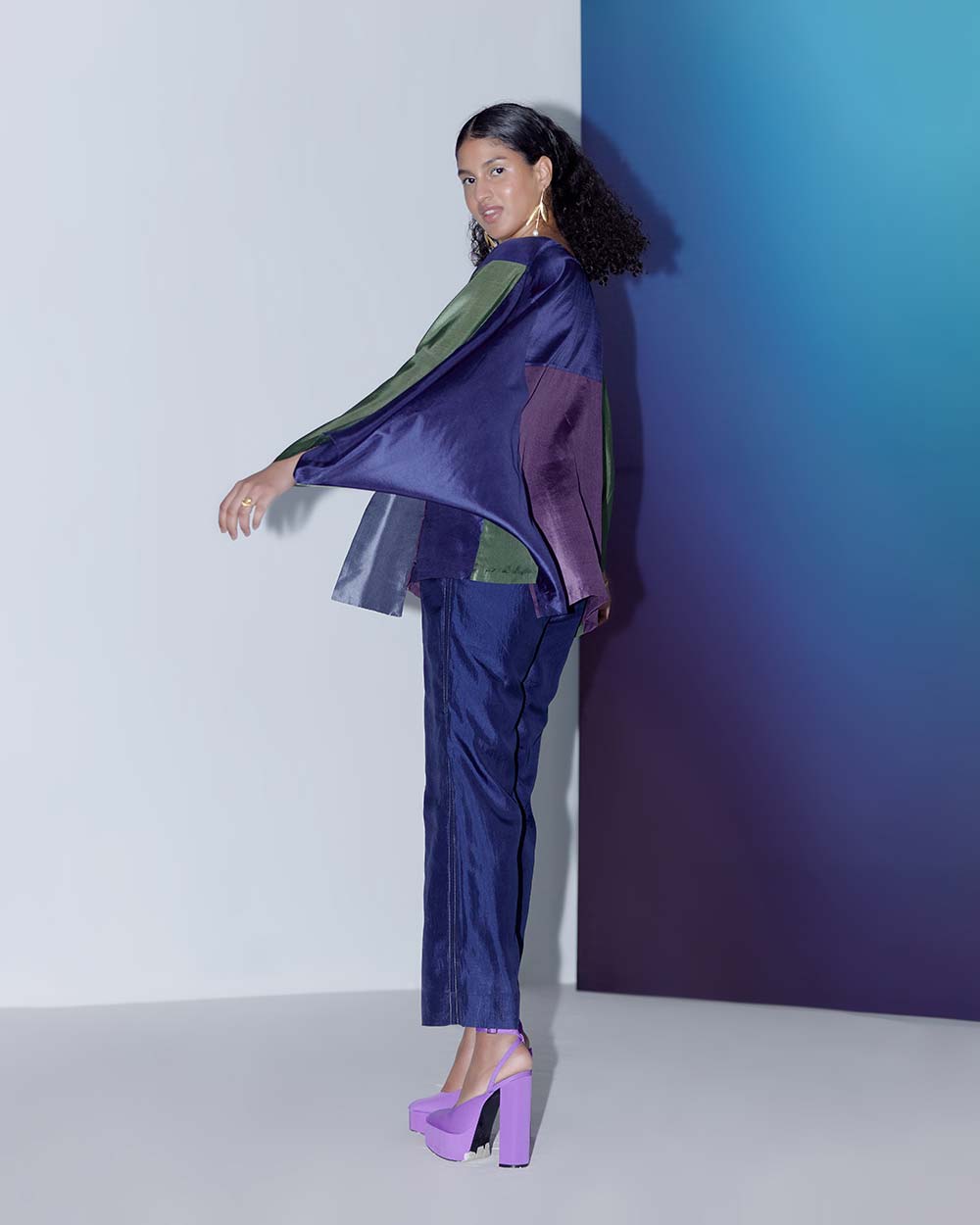 Dusk Color Block Cape