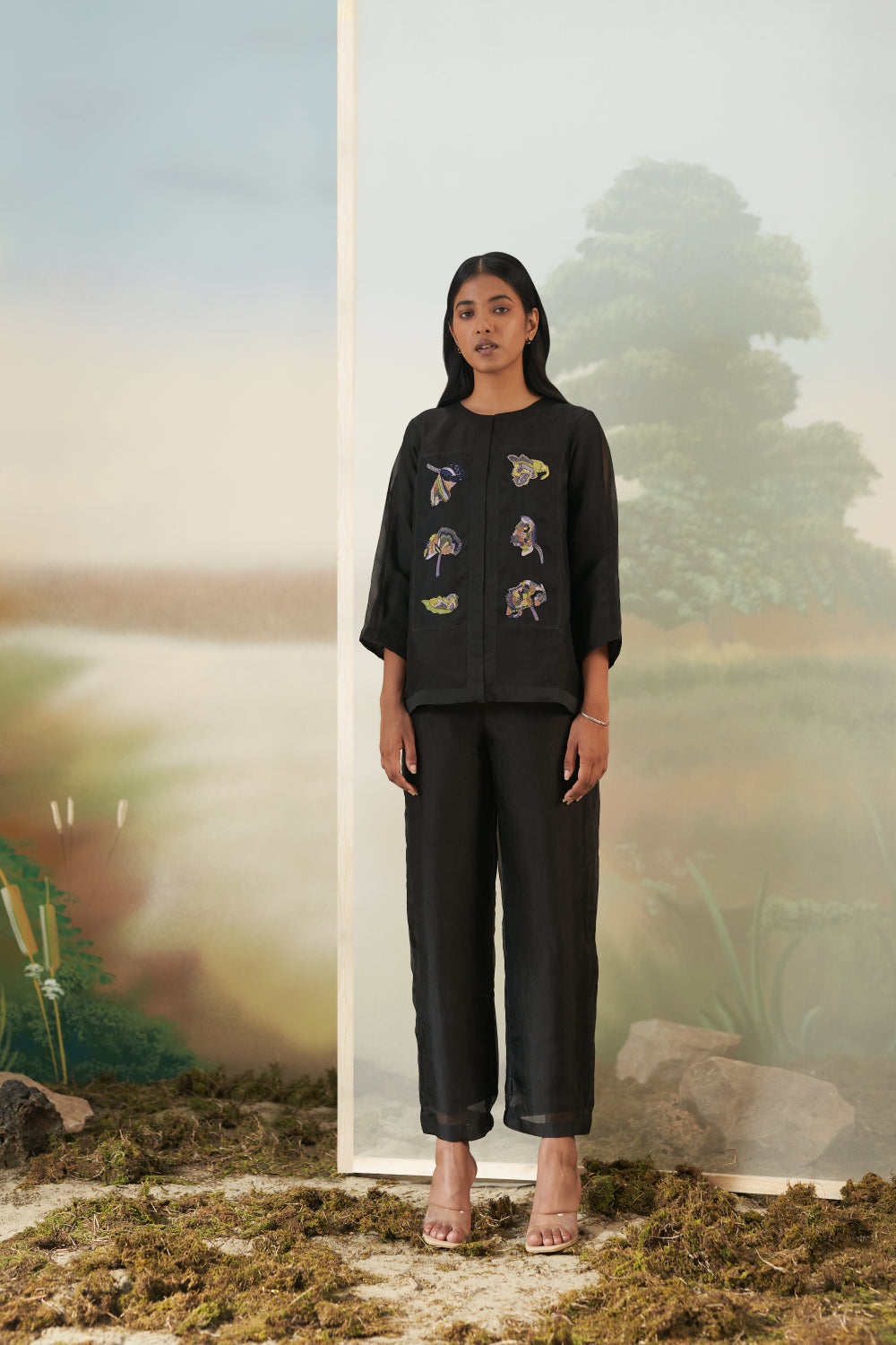 Black Organza Trouser