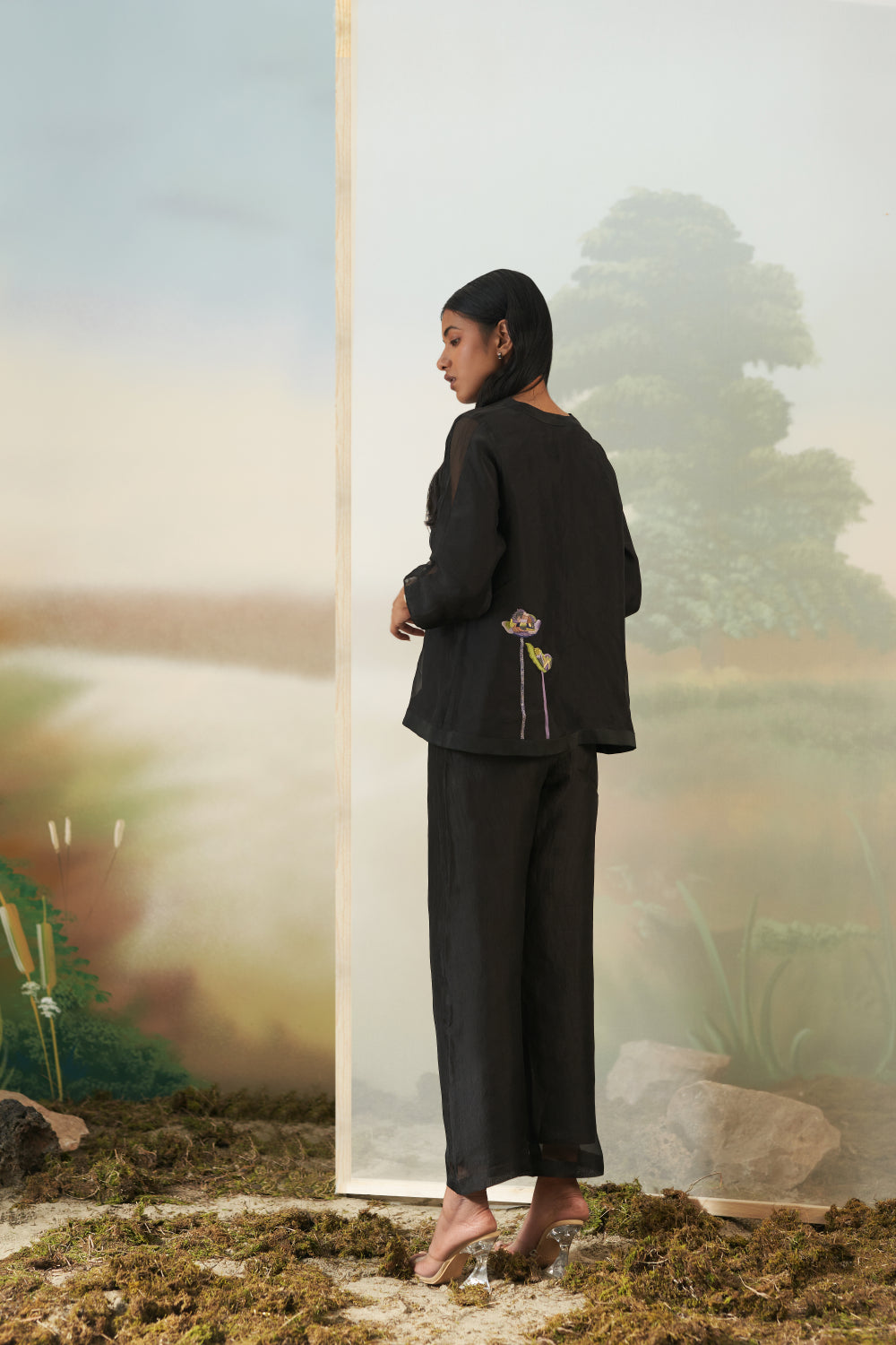 Black Organza Trouser