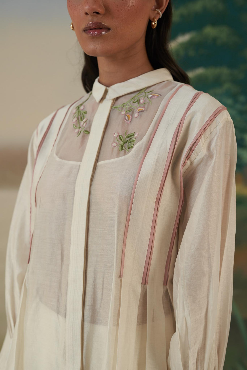 Flower Bud Box-Pleat Top