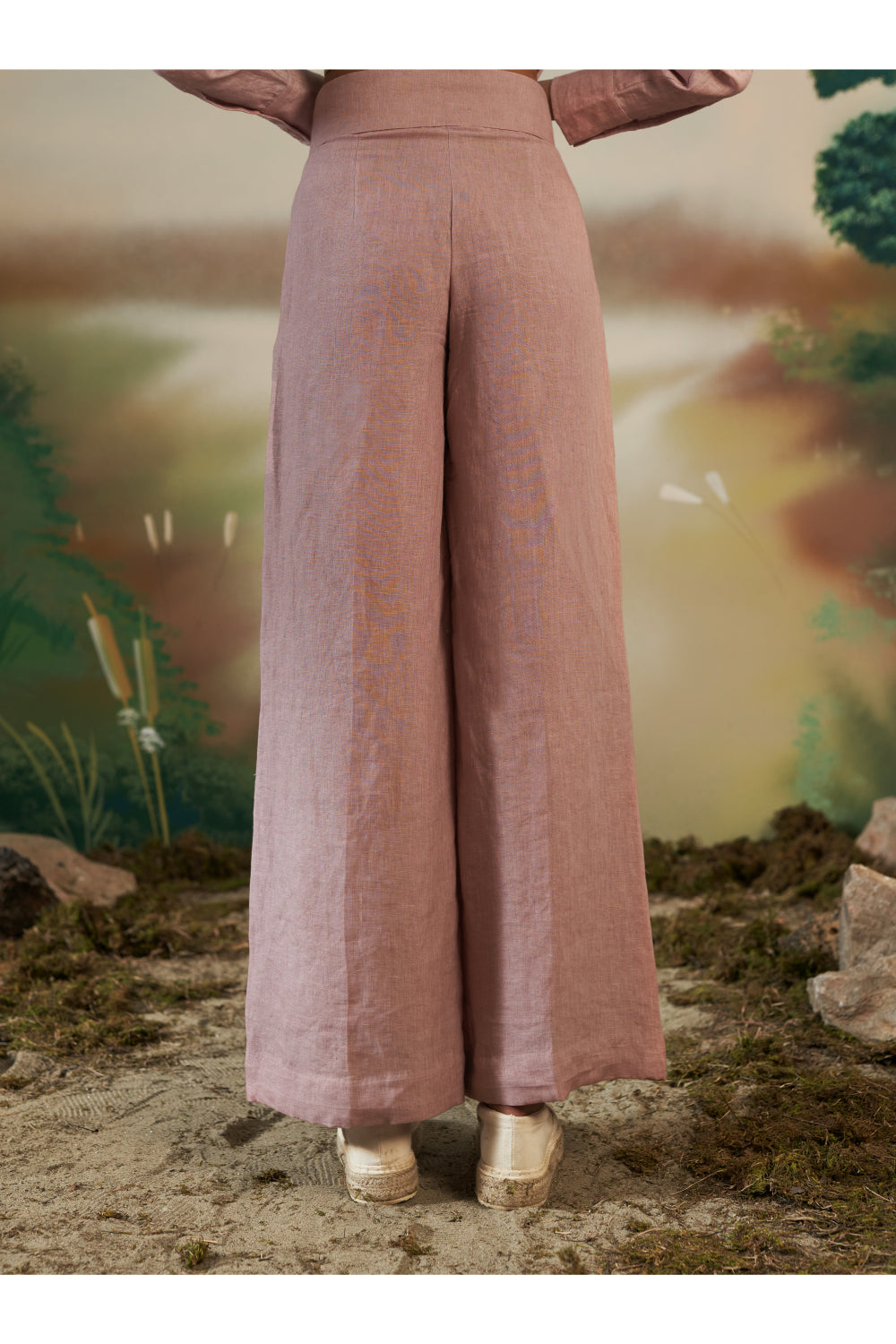 Dusk Pink Linen Trousers