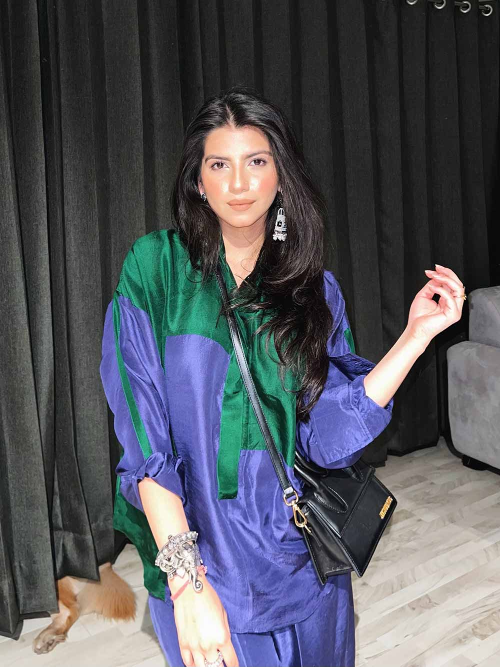 Dual Tone Shirt - Purple & Green