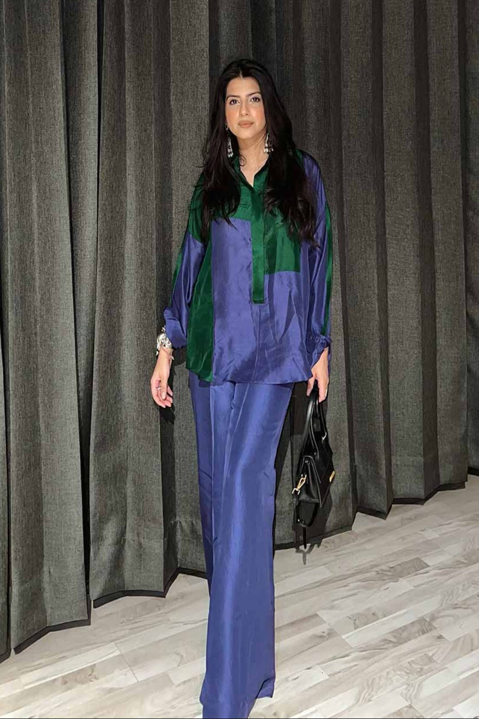 Dual Tone Shirt - Purple & Green